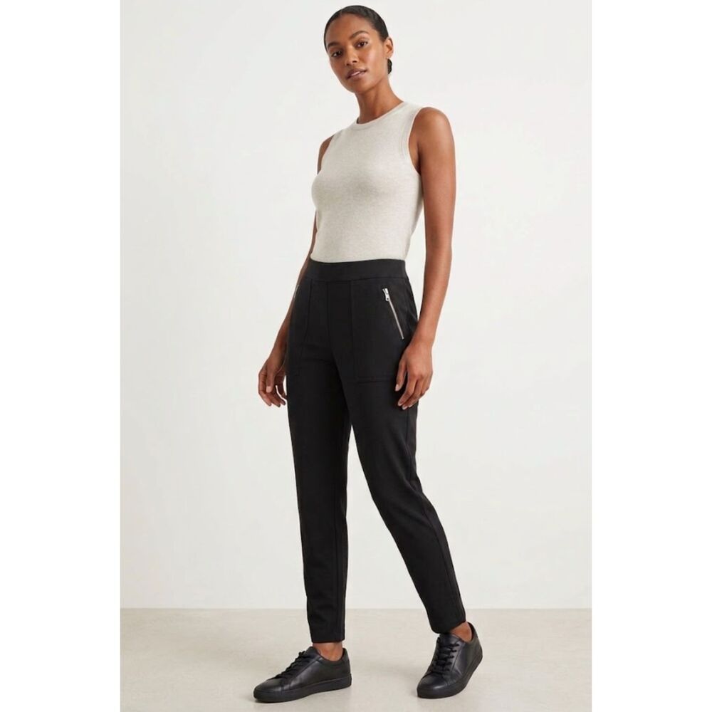 Chico's Pull On High Rise Zip Pocket Ankle Pants Women's Size Small (Chico's 0)